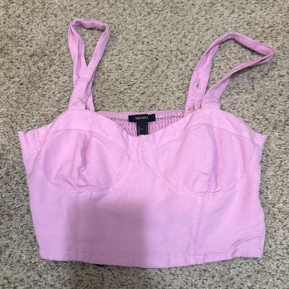 Forever 21 Light Pink Crop Top